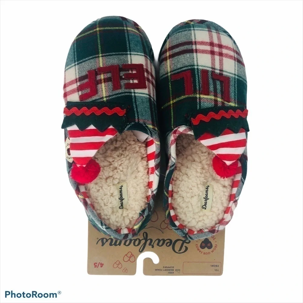 NWT DEARFORMS Children’s Christmas Slipper Sz 4/5